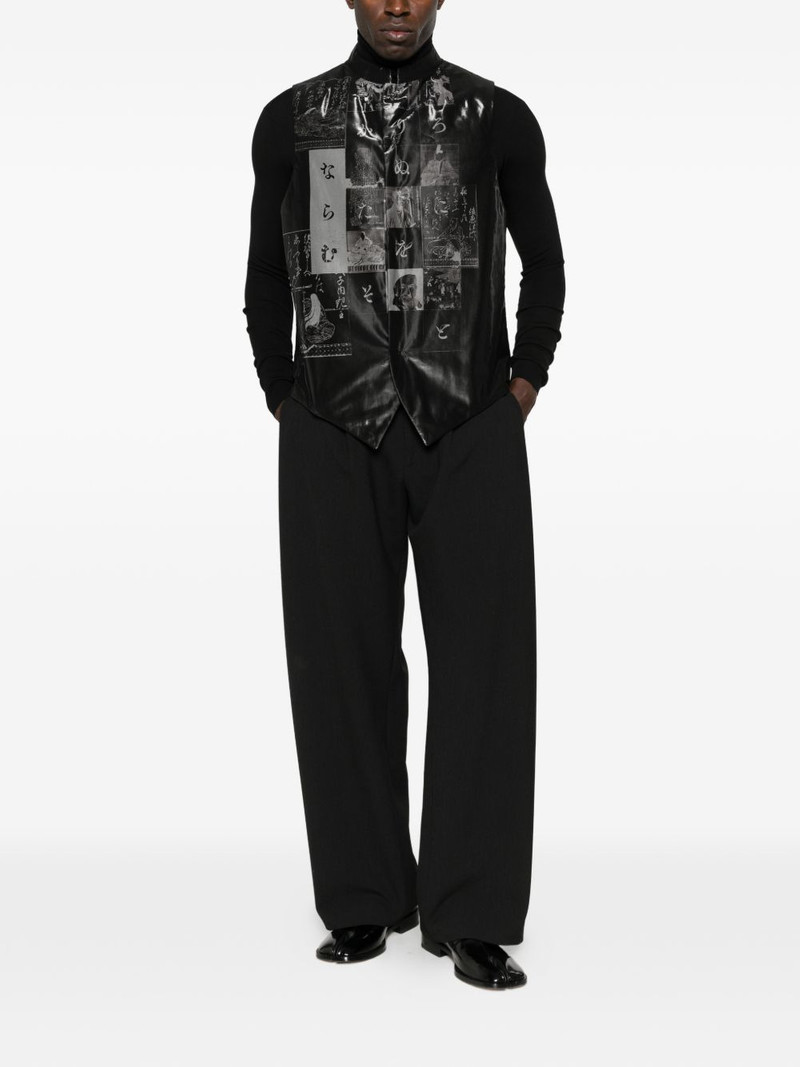 Yohji Yamamoto graphic-print gilets outlook