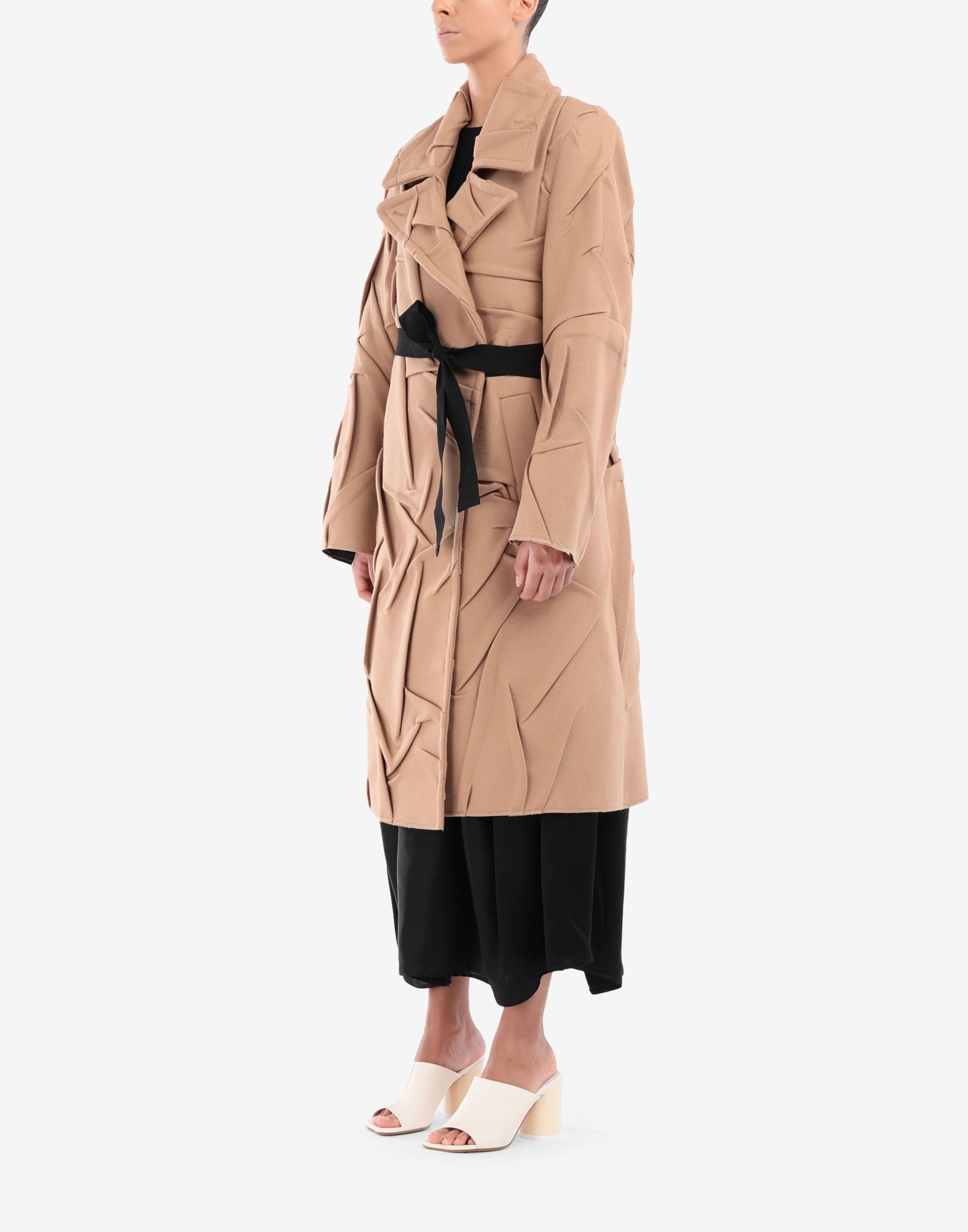 Crushed wool trench coat - 5