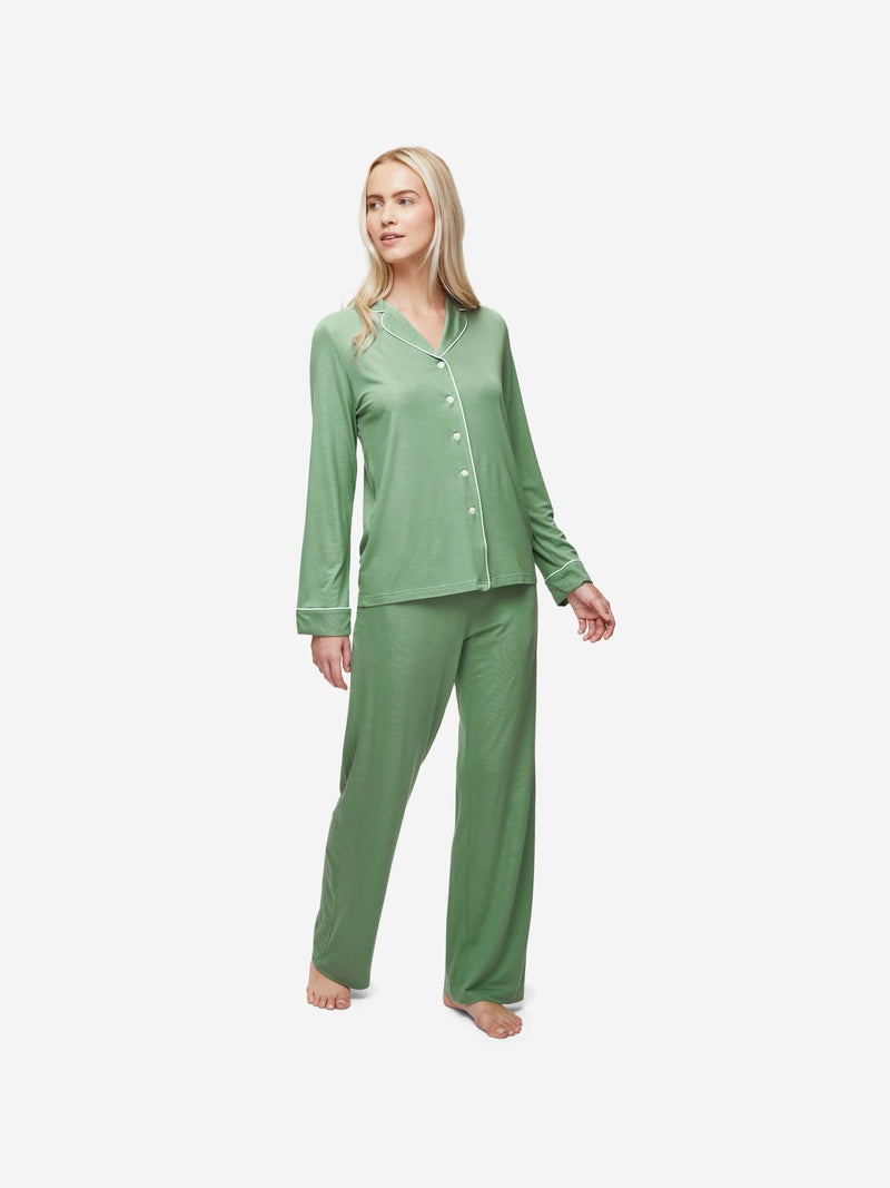 Women's Pyjamas Lara Micro Modal Stretch Sage Green - 3