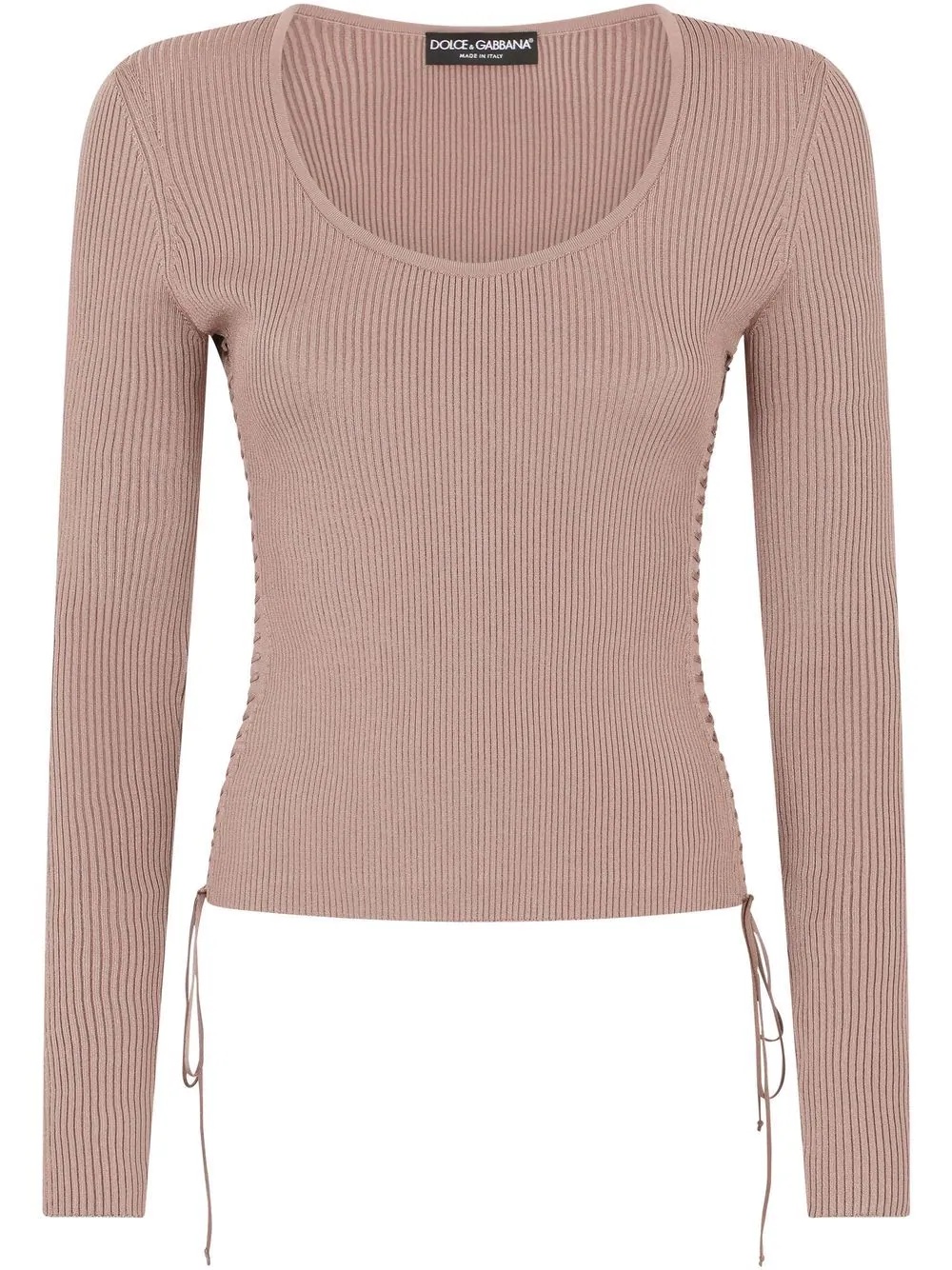 ribbed knitted top - 1