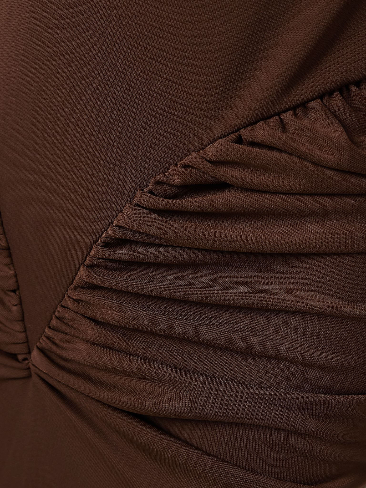 Darja draped stretch-jersey gown Brown - 4
