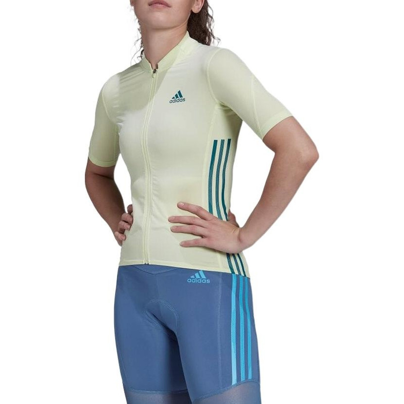 (WMNS) adidas The Short Sleeve Cycling Jersey 'Green' H65313 5