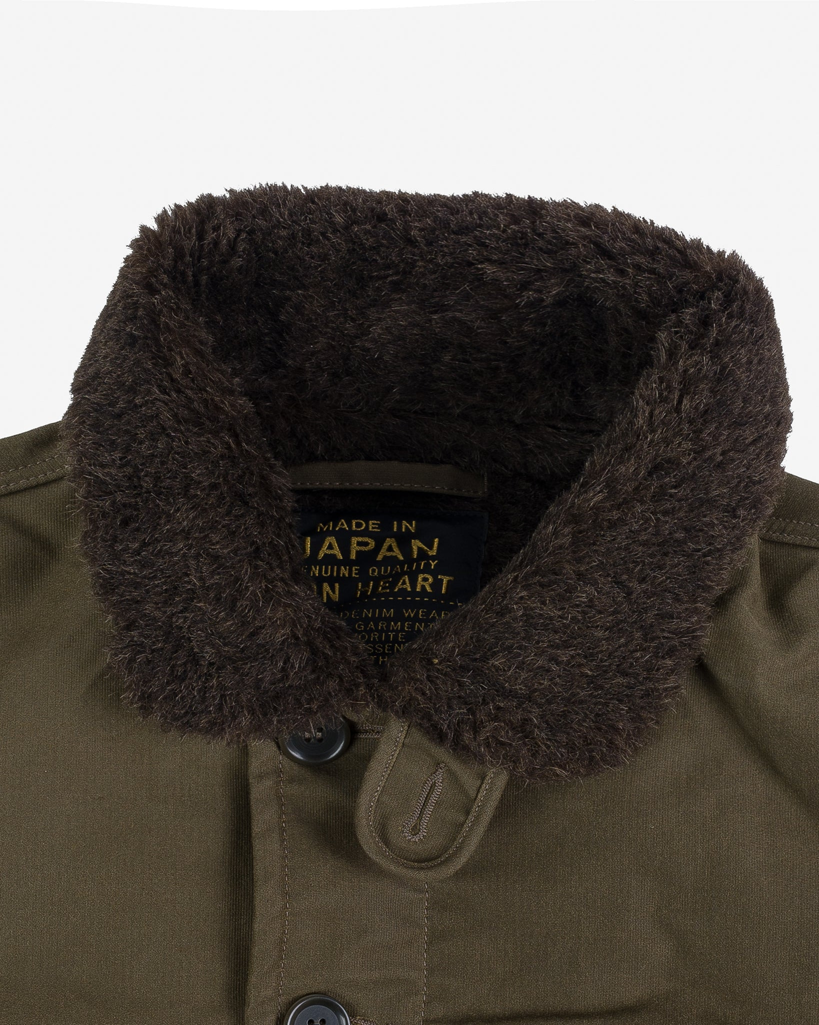 IHM-37-ODG Oiled Whipcord N1 Deck Jacket - Olive - 7