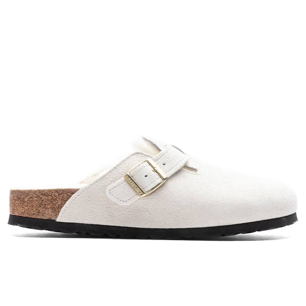 WOMEN'S NARROW BOSTON SHEARLING SUEDE - ANTIQUE WHITE - 1