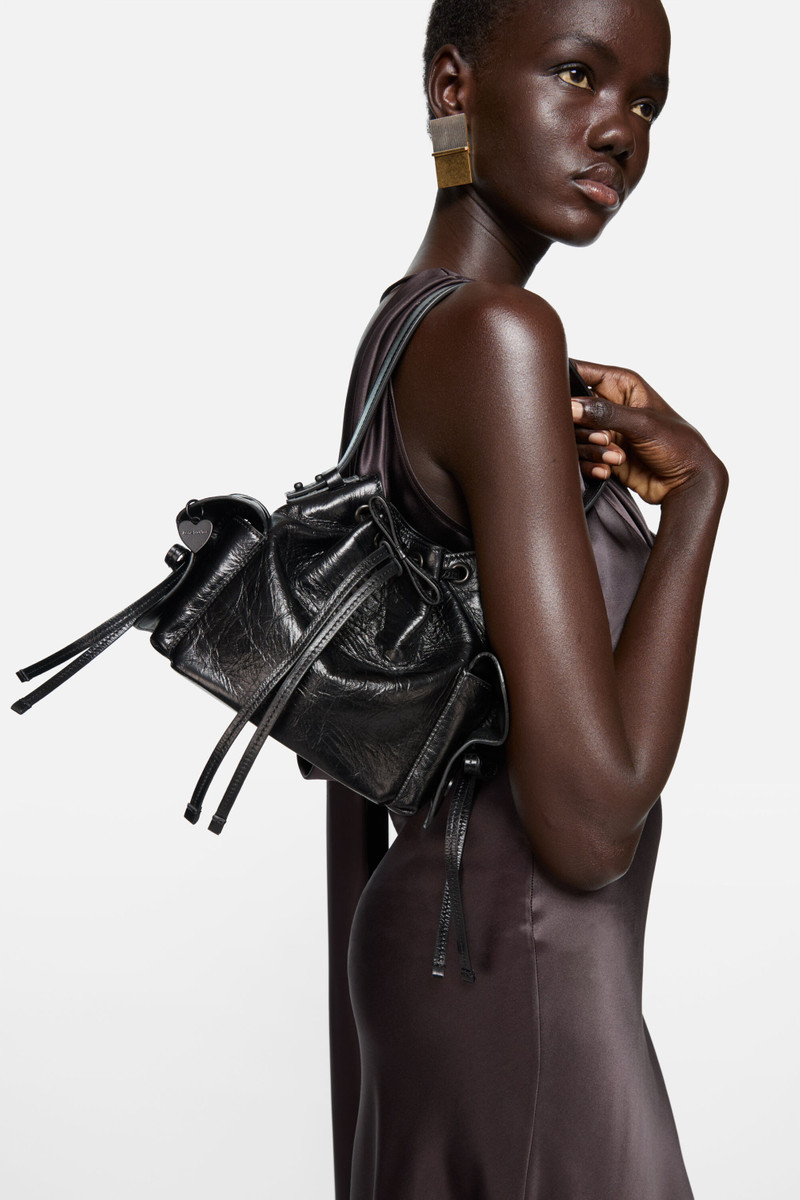 Acne Studios Multipocket Mini Bucket Bag - Black outlook