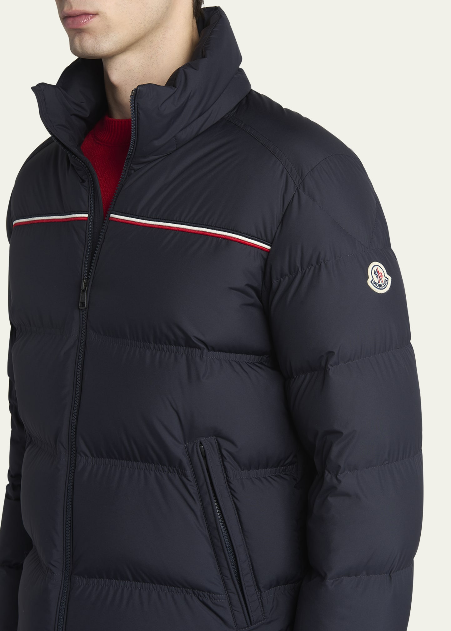 Men's Bouvaque Tricolor-Trim Down Jacket - 5