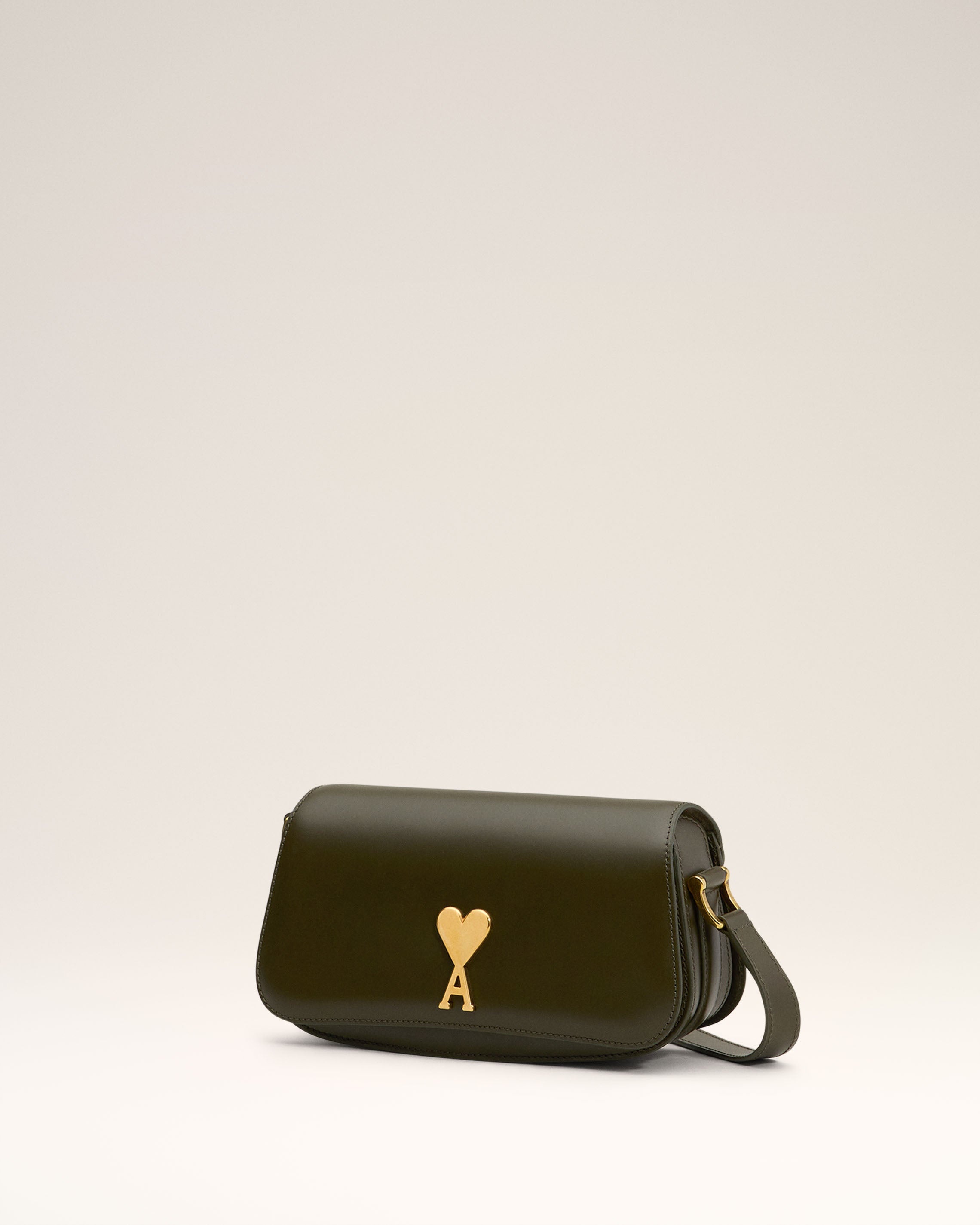 AMI Paris GREEN LEATHER SHOULDER BAG PARIS PARIS BAG