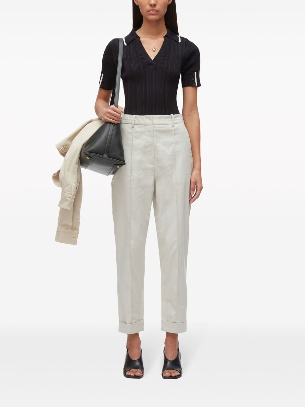 cropped tapered trousers - 2