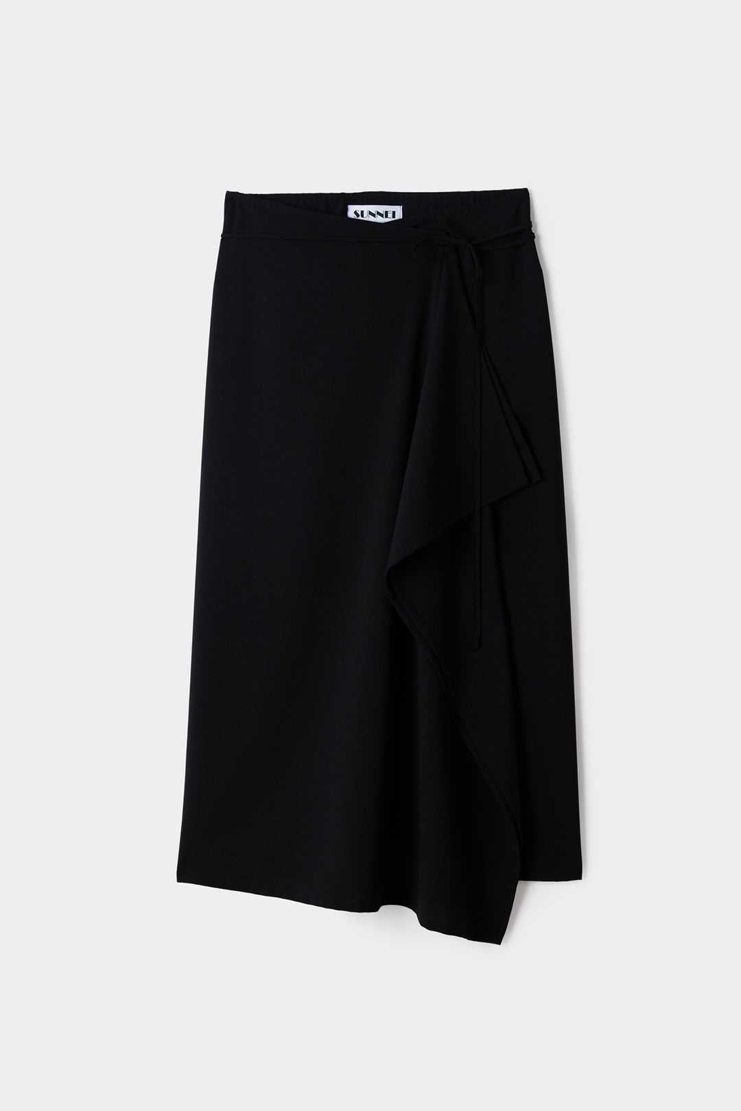 DRAPED SKIRT / black - 1