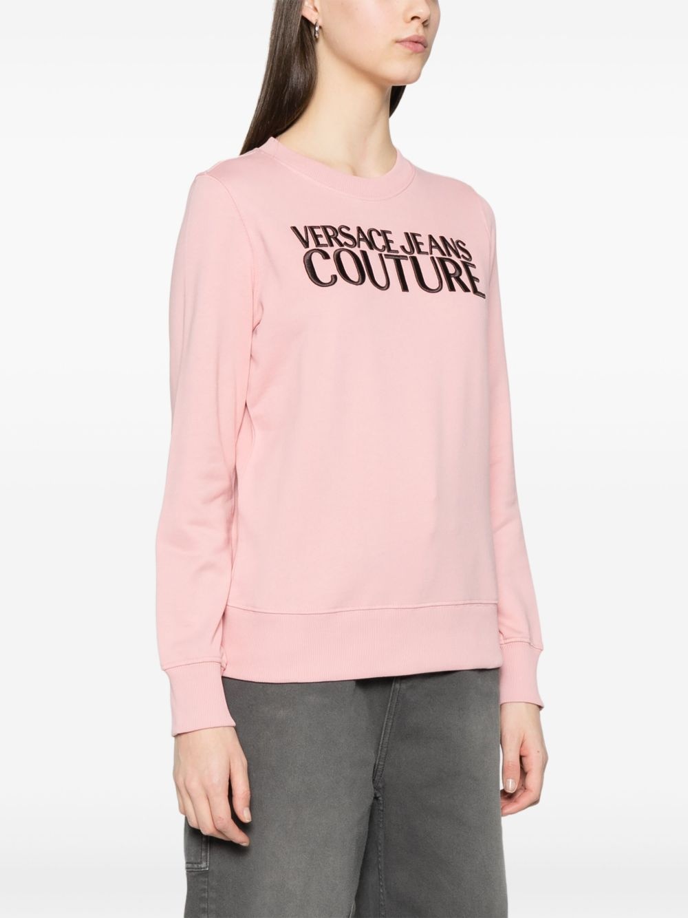 logo-embroidered sweatshirt - 3