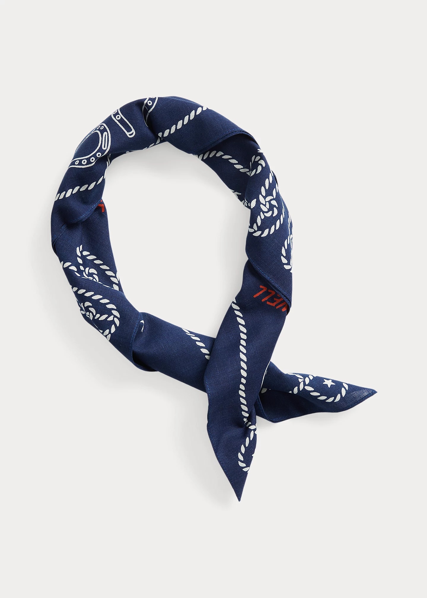Indigo Jean-Print Cotton Bandanna - 2