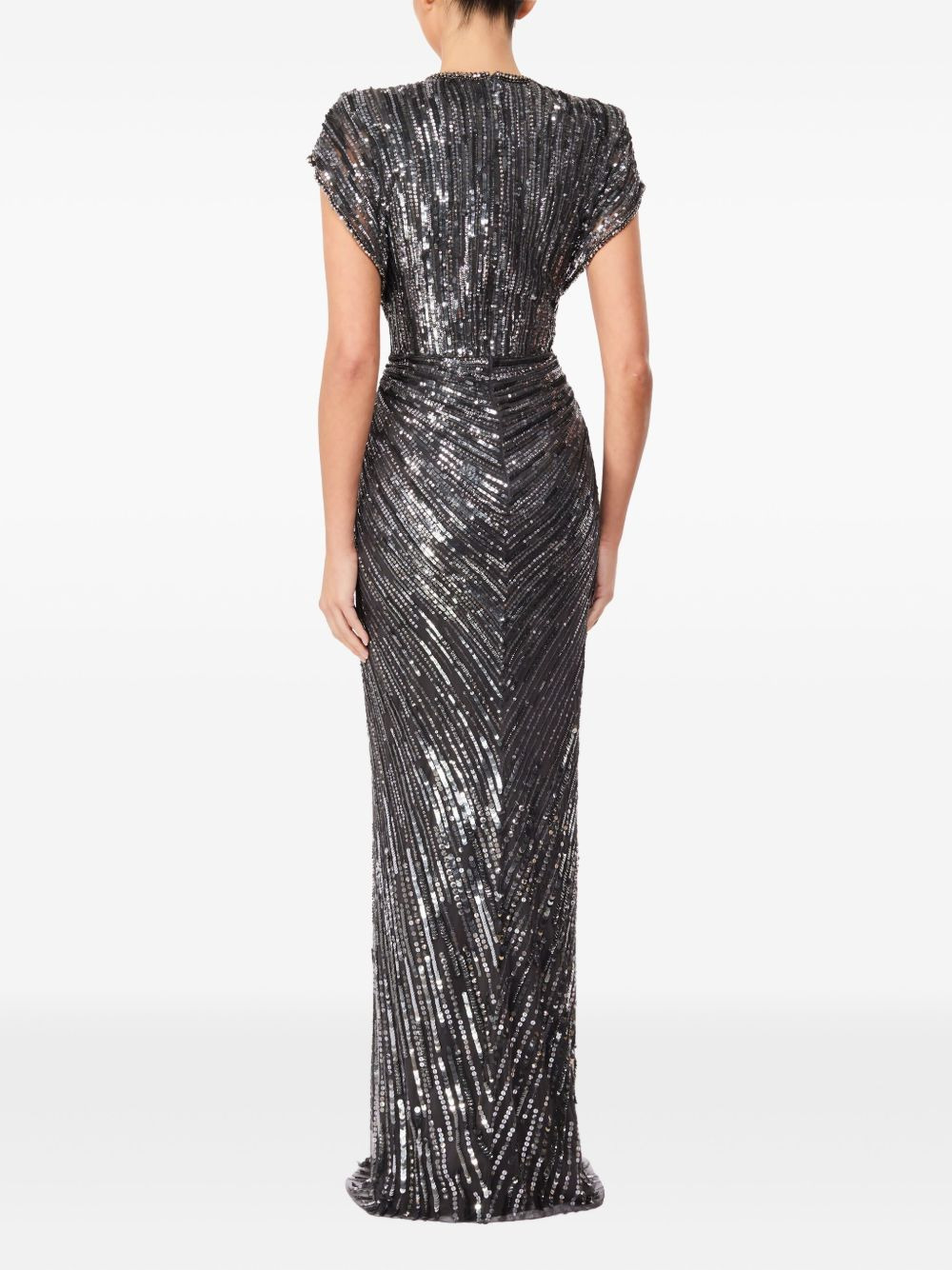 Zola sequin-embellished V-neck maxi dress - 3