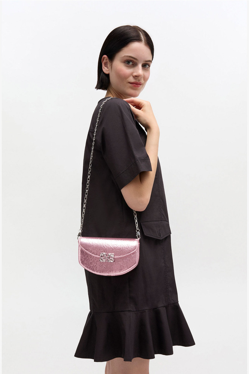 LULU WALLET ON CHAIN IN METALLIC 4