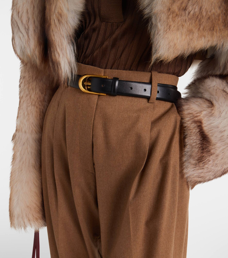 KHAITE Dome 25mm leather belt outlook