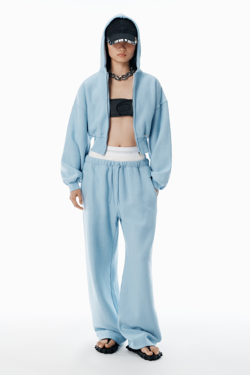 Alexander Wang Light Blue Pre-Styled Sweatpants outlook