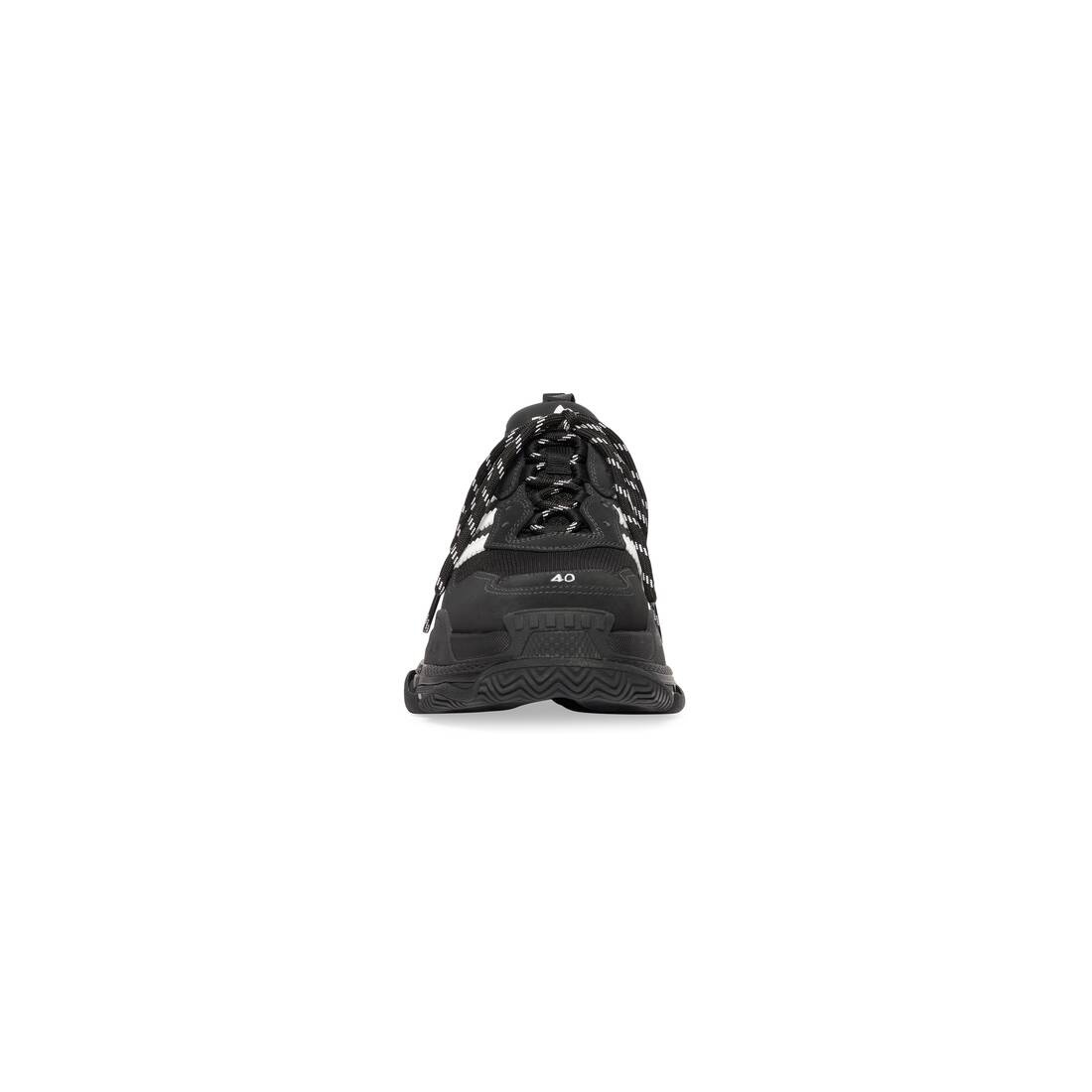 Women's Balenciaga / Adidas Triple S Sneaker in Black - 3