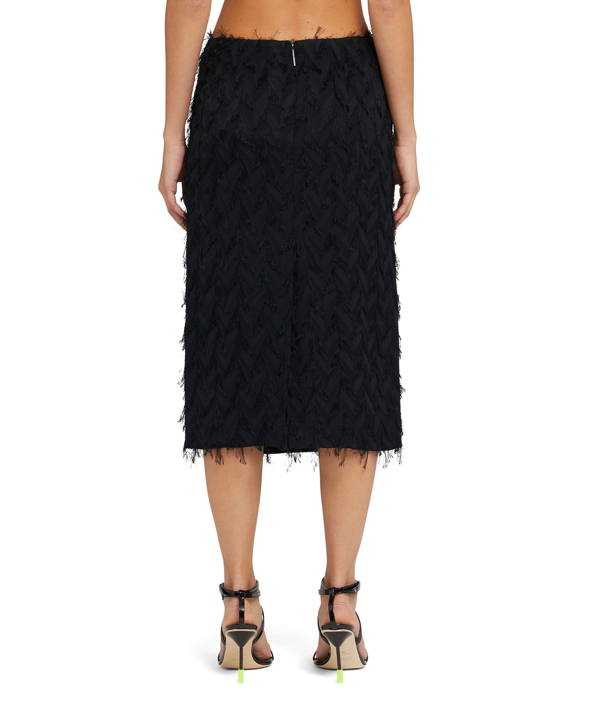 Fluid fil coupè viscose midi skirt - 3