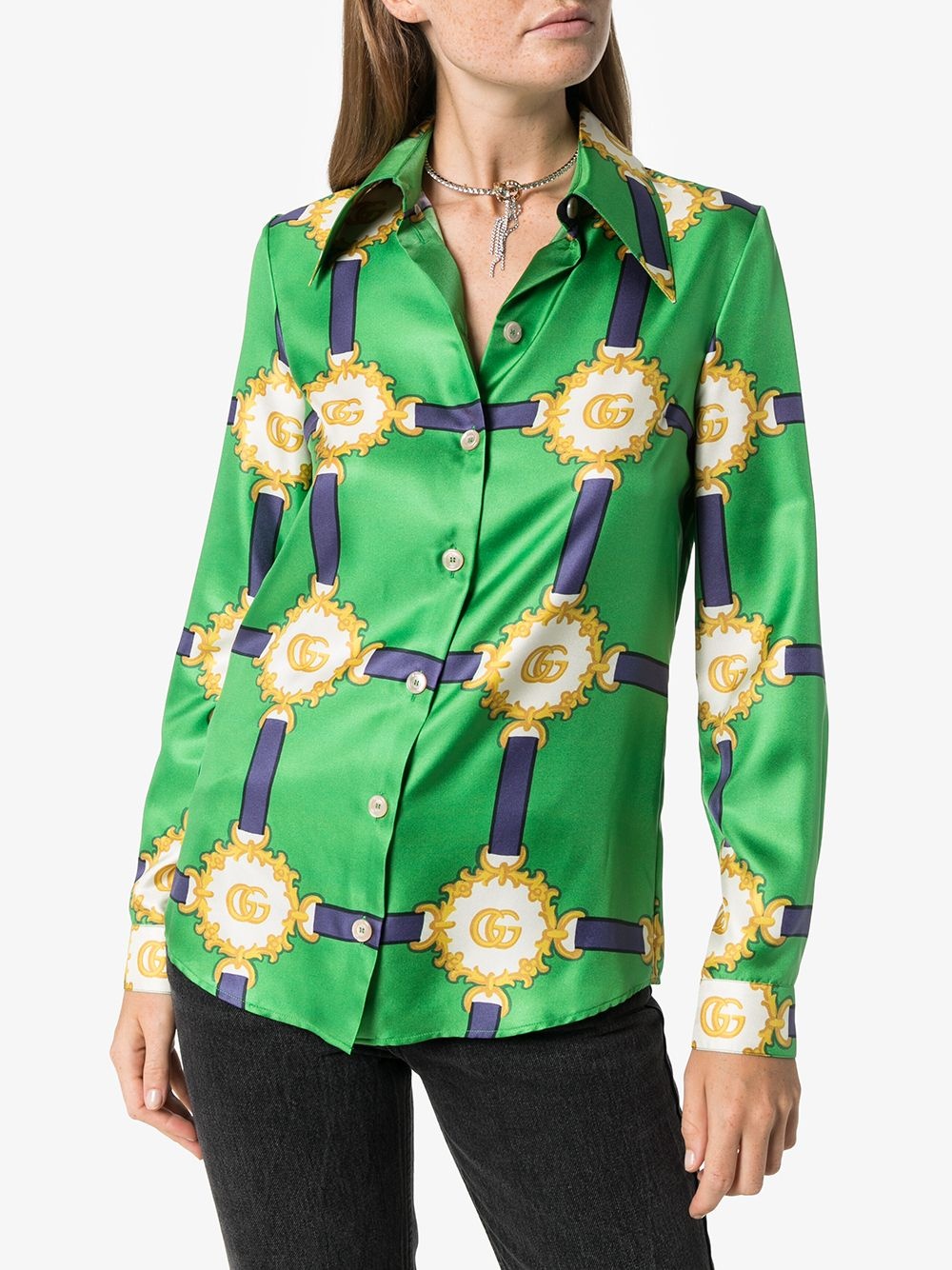 GG harness-print shirt - 3