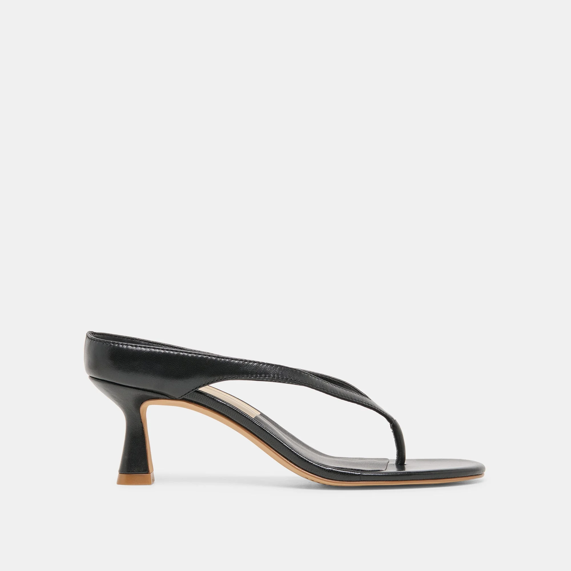 DOREEN HEELS BLACK LEATHER - 1