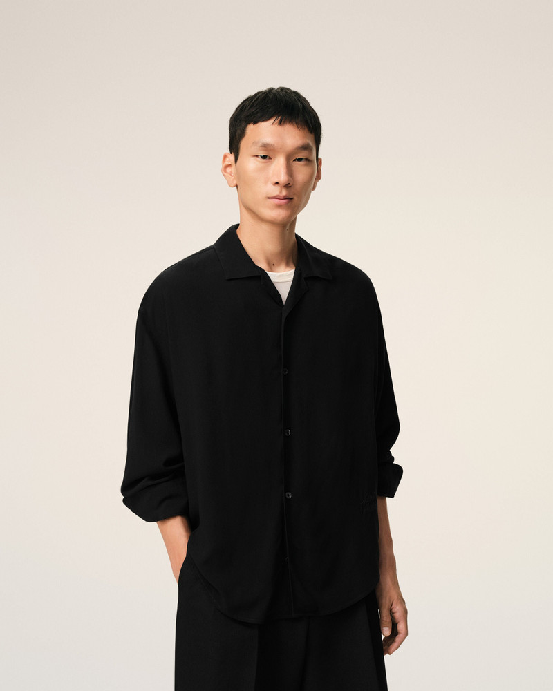 BLACK BOXY EMBROIDERED AMI PARIS SHIRT 3