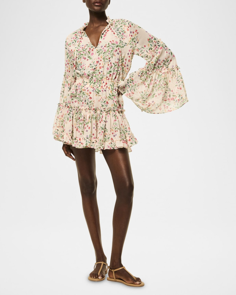 MISA Leeva Chiffon Mini Dress outlook