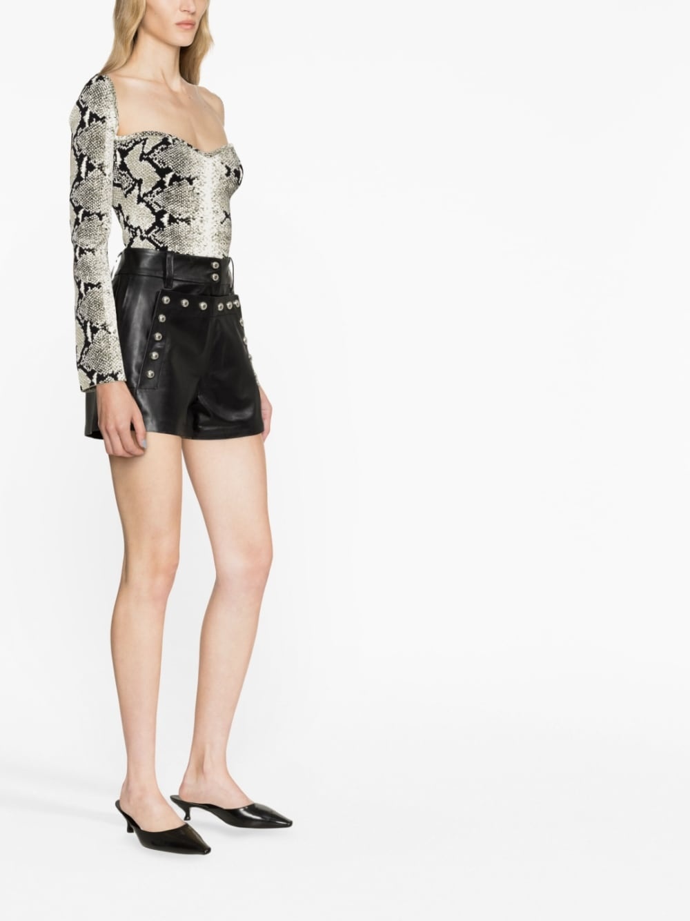 Maddy snake-effect jacquard-knit bodysuit - 2