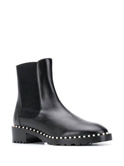 Stuart Weitzman pearl embellished boots outlook