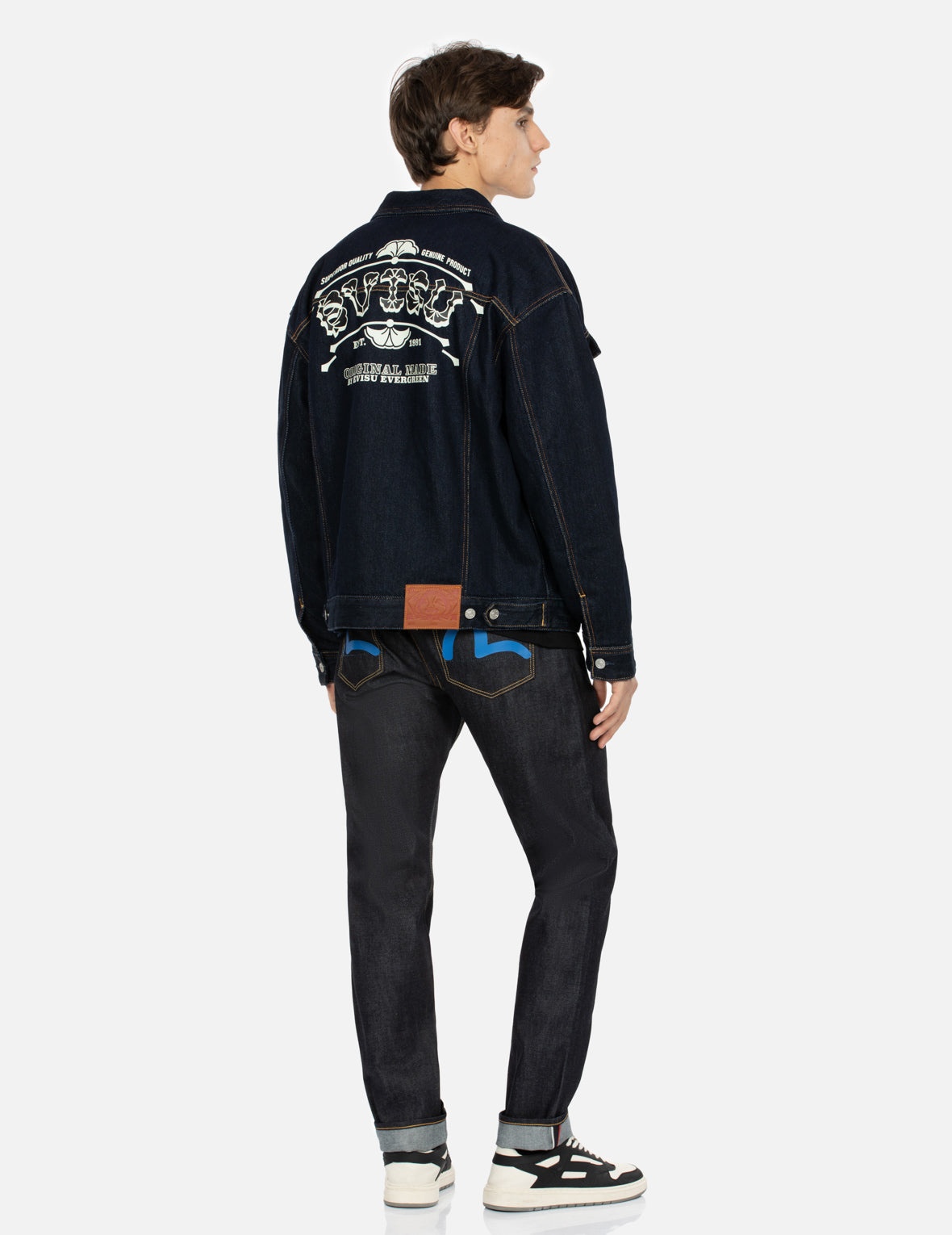 Seagull Print Carrot Fit Denim Jeans #2017 - 3
