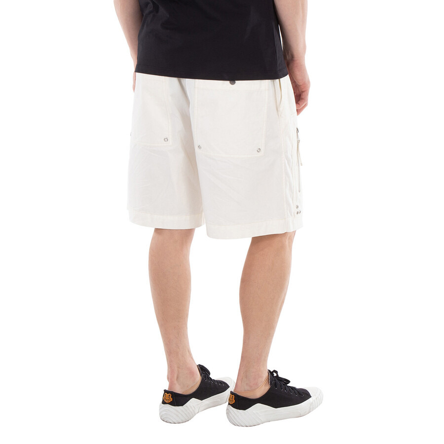 Isabel Marant Men's Beige Nahlan Elasticated Waistband Zip-Detailed Shorts - 5