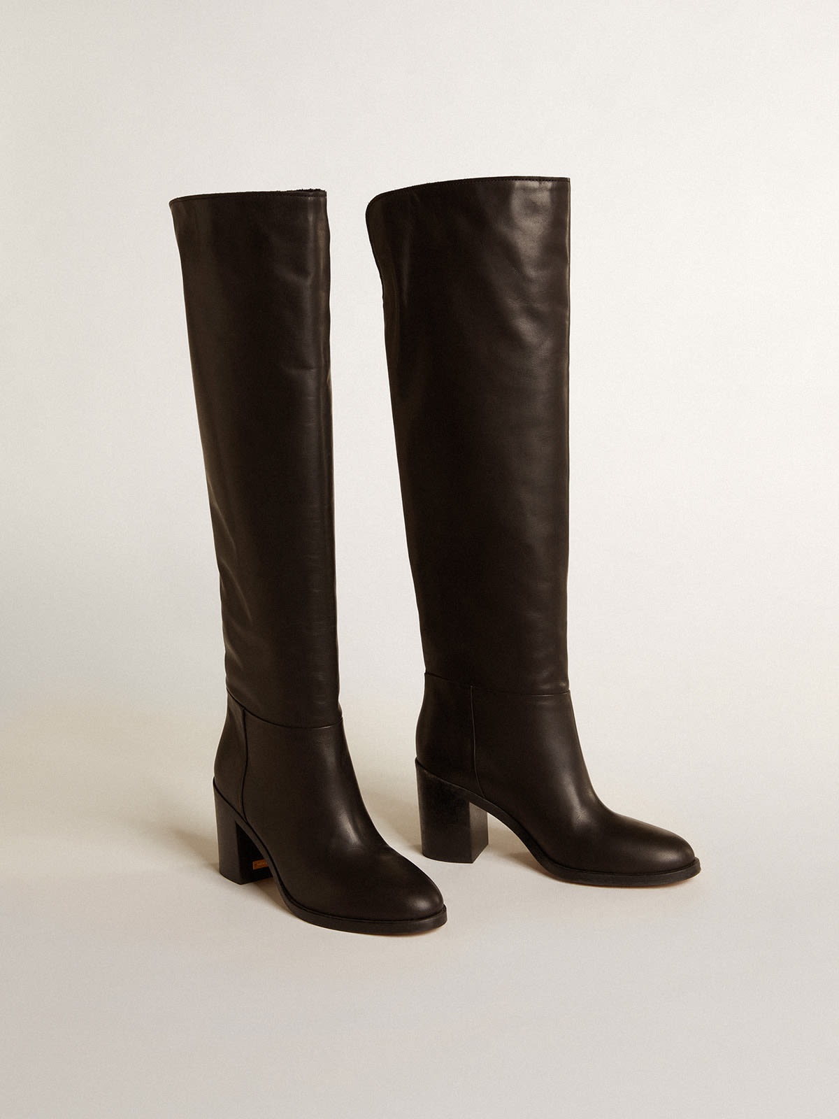 Vivienne knee-high boots in black leather - 2