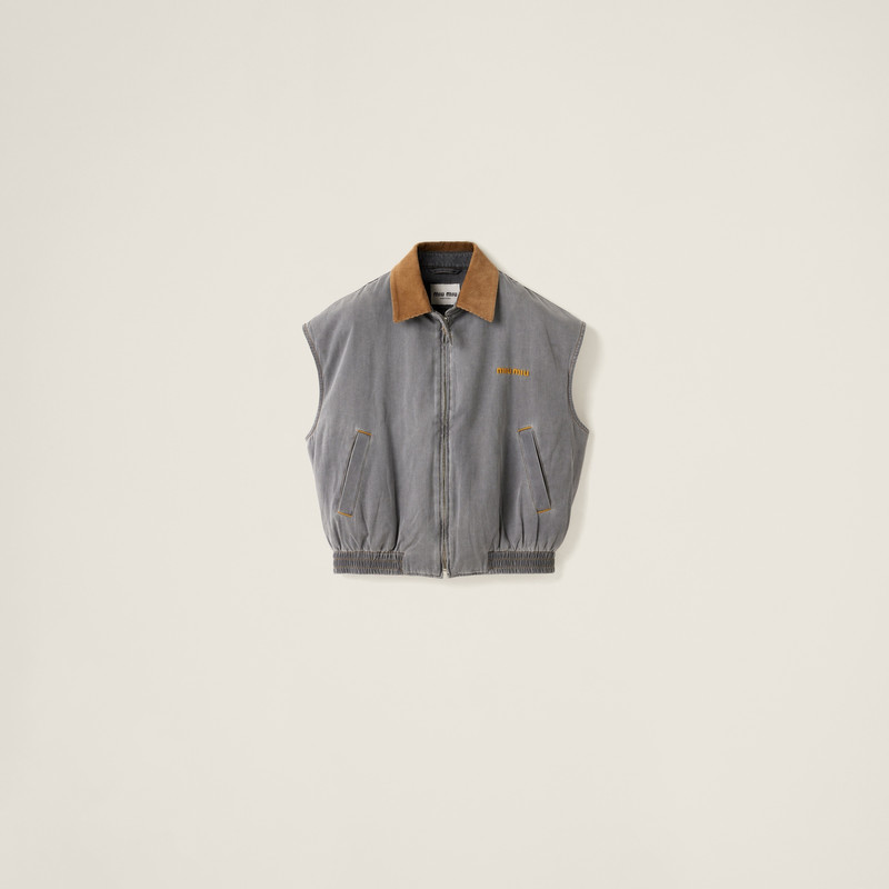 Chambray blouson vest 1