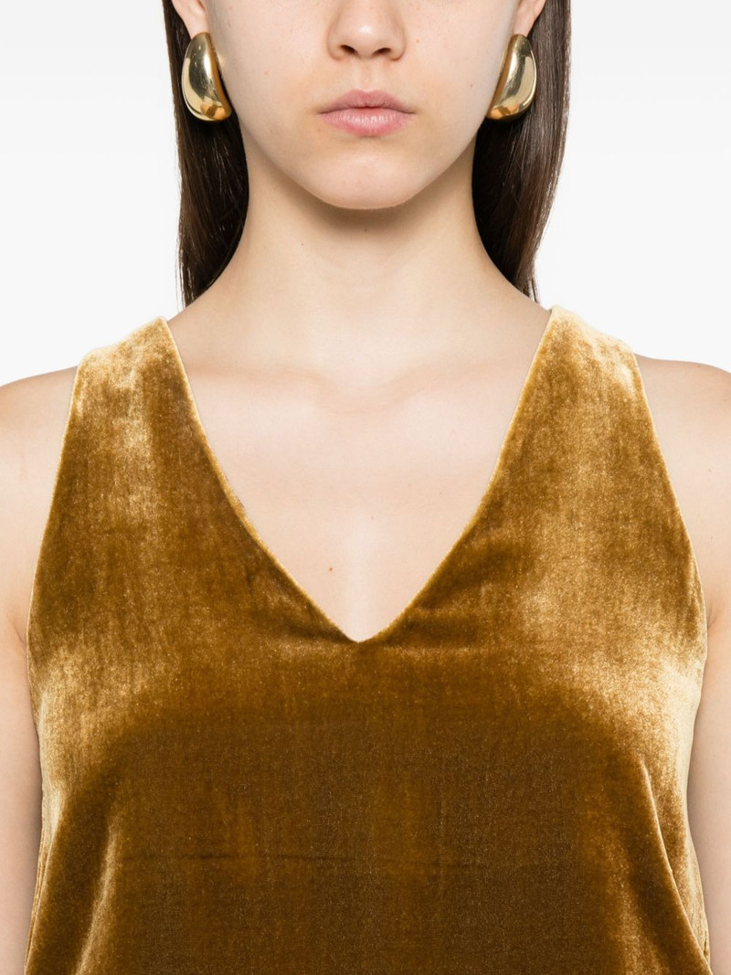 velvet V-neck top 5