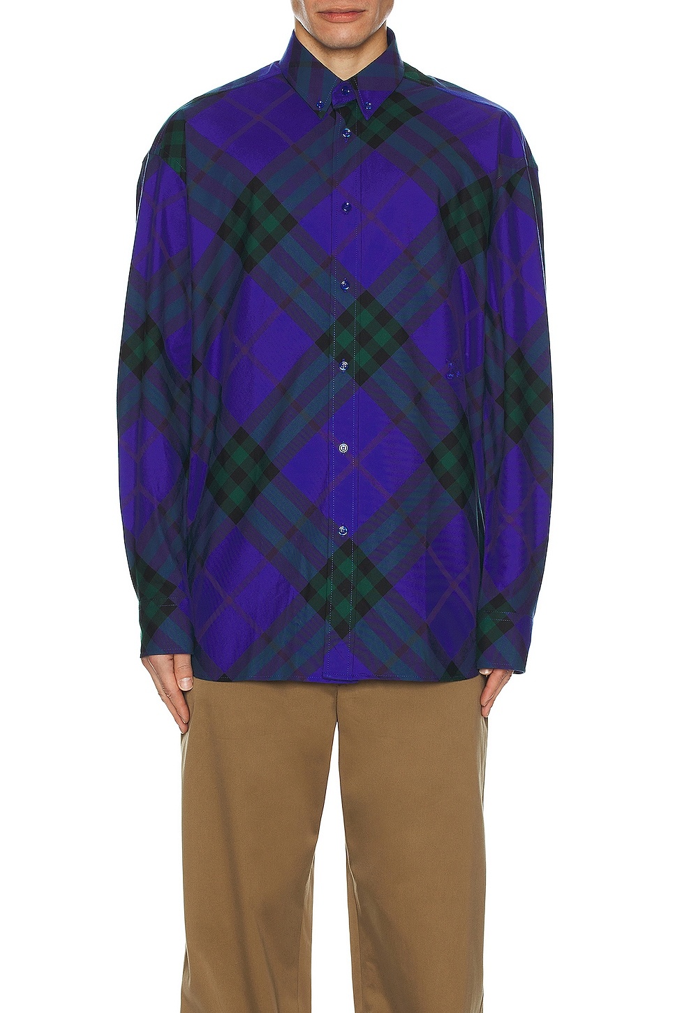 Long Sleeve Check Pattern Shirt - 4