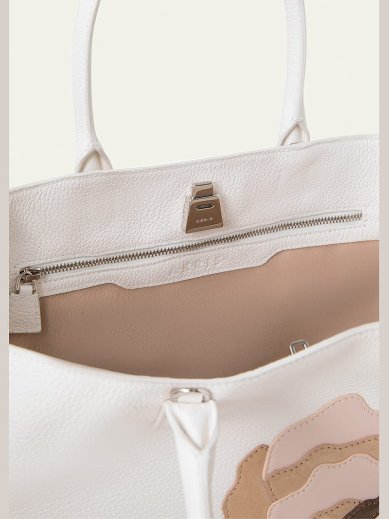 Ai Small Flower Leather Top-Handle Bag 4