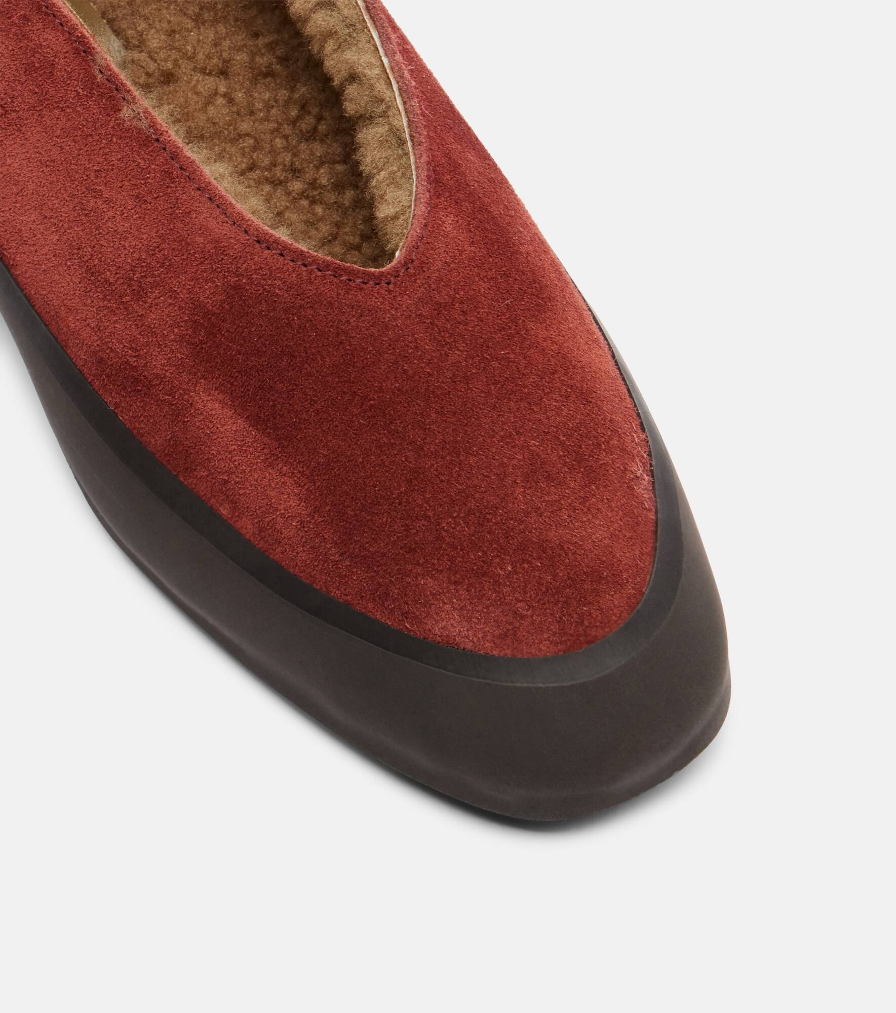 Apres Ski shearling-lined suede flats - 5