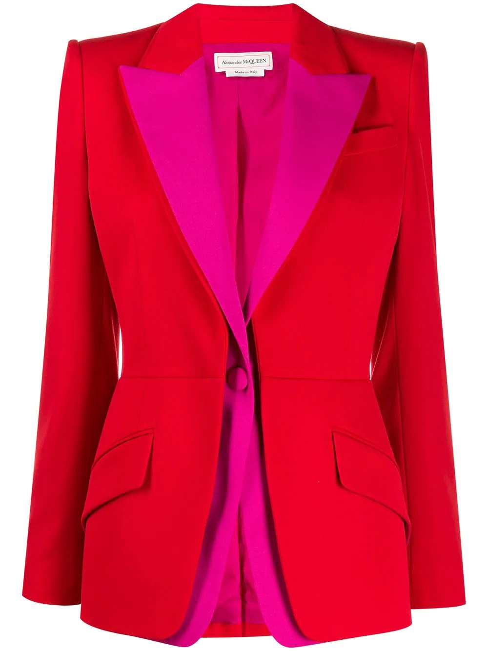 colour-block blazer - 1