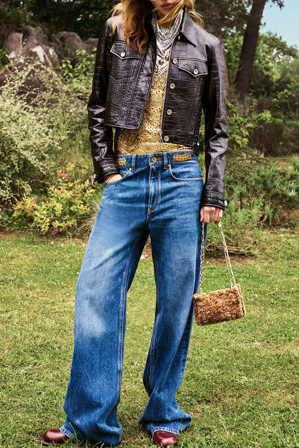Embossed Crop Jacket - 2