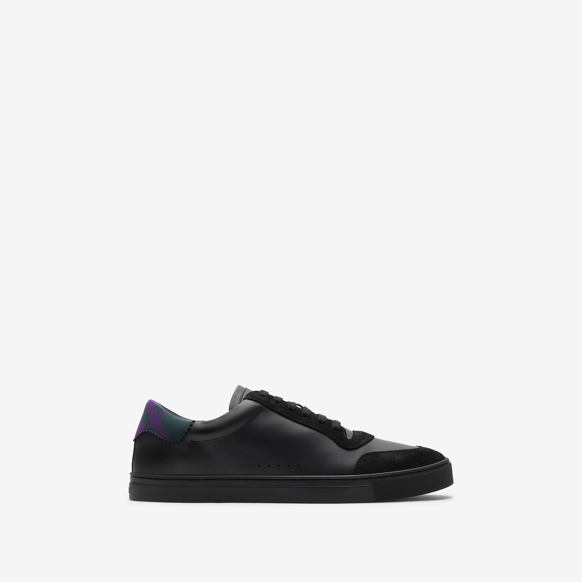 【関税込み】BURBERRY LEATHER SNEAKER AND CHECK Check and Leather Sneakers in Archive beige - Women