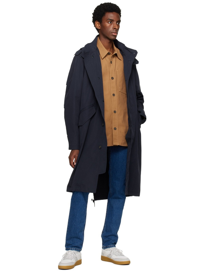 A.P.C. Navy Antonny Trench Coat outlook