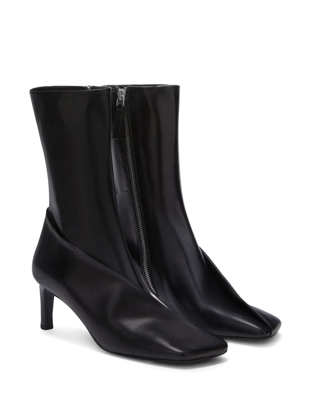square-toe ankle boots - 2