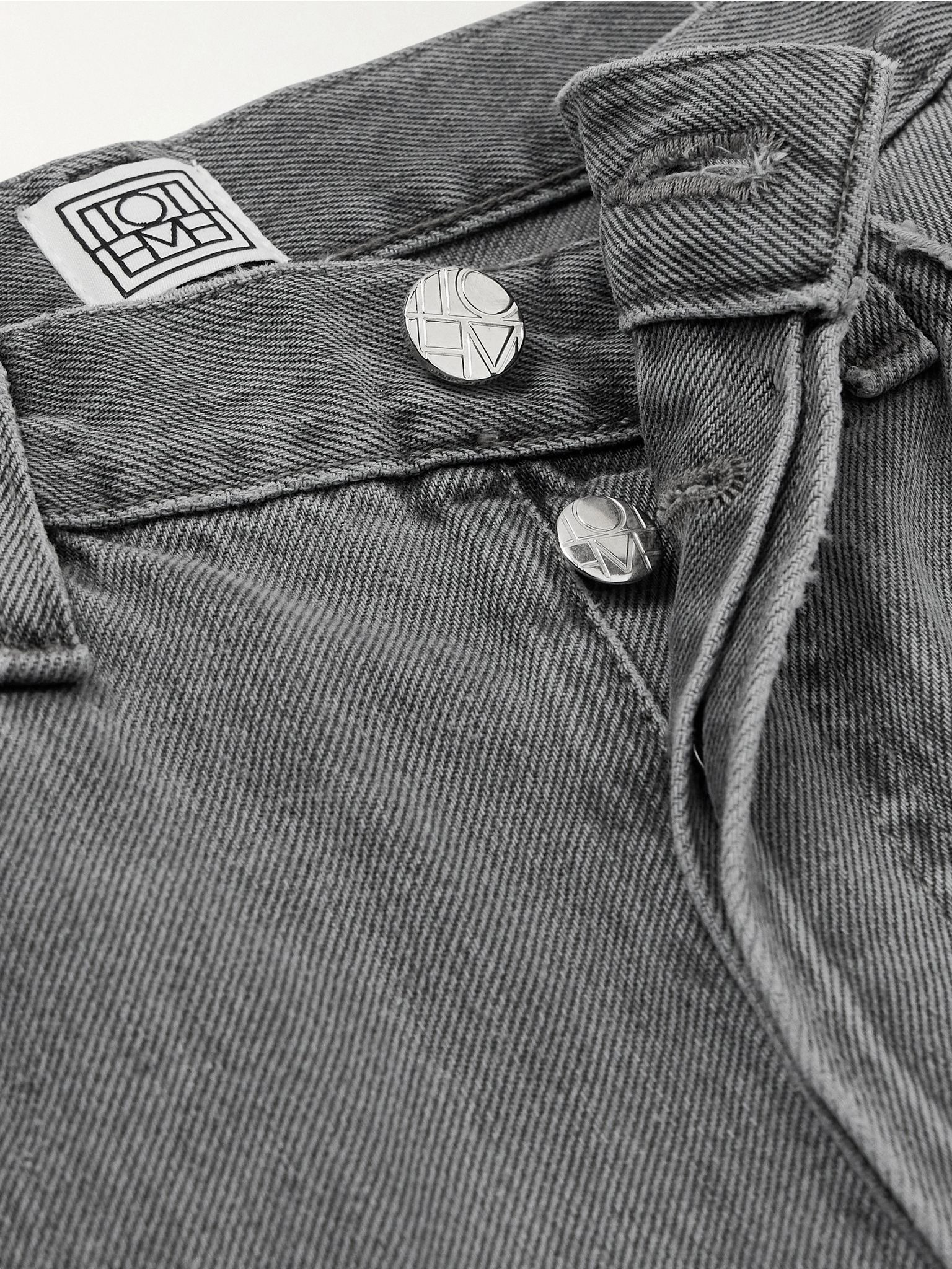 High-rise straight-leg organic jeans Gray - 5