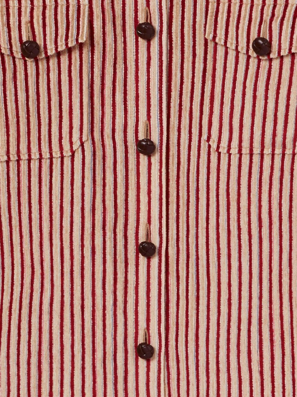 striped button-fastening shirt - 4