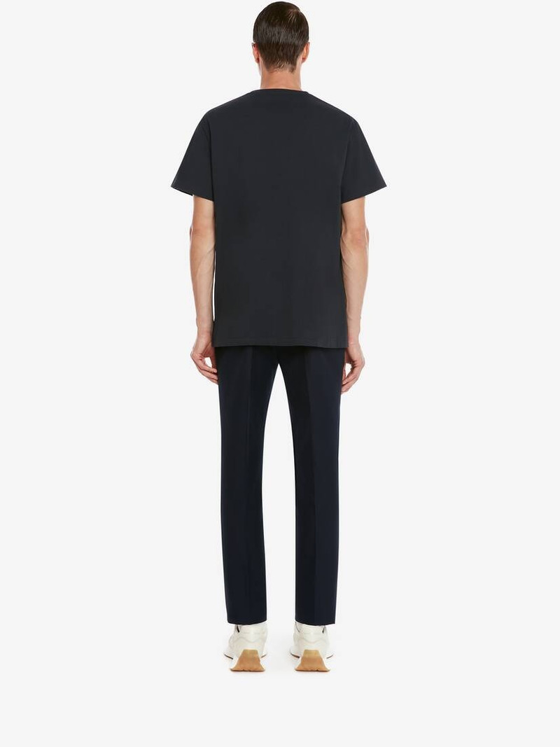 Men's McQueen Graffiti T-shirt in Navy 4