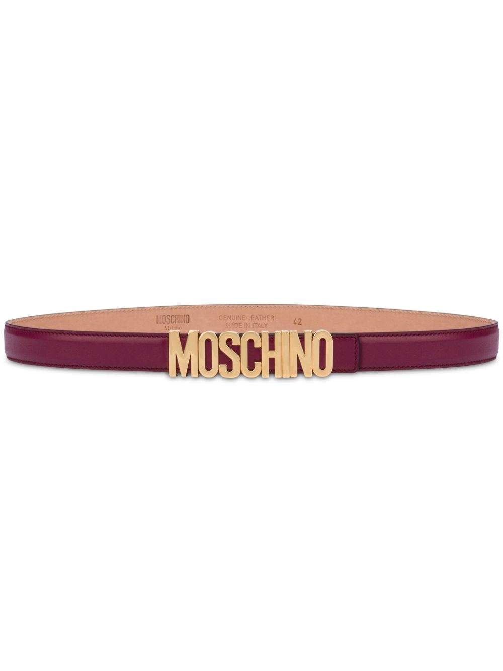 logo-lettering leather belt - 1