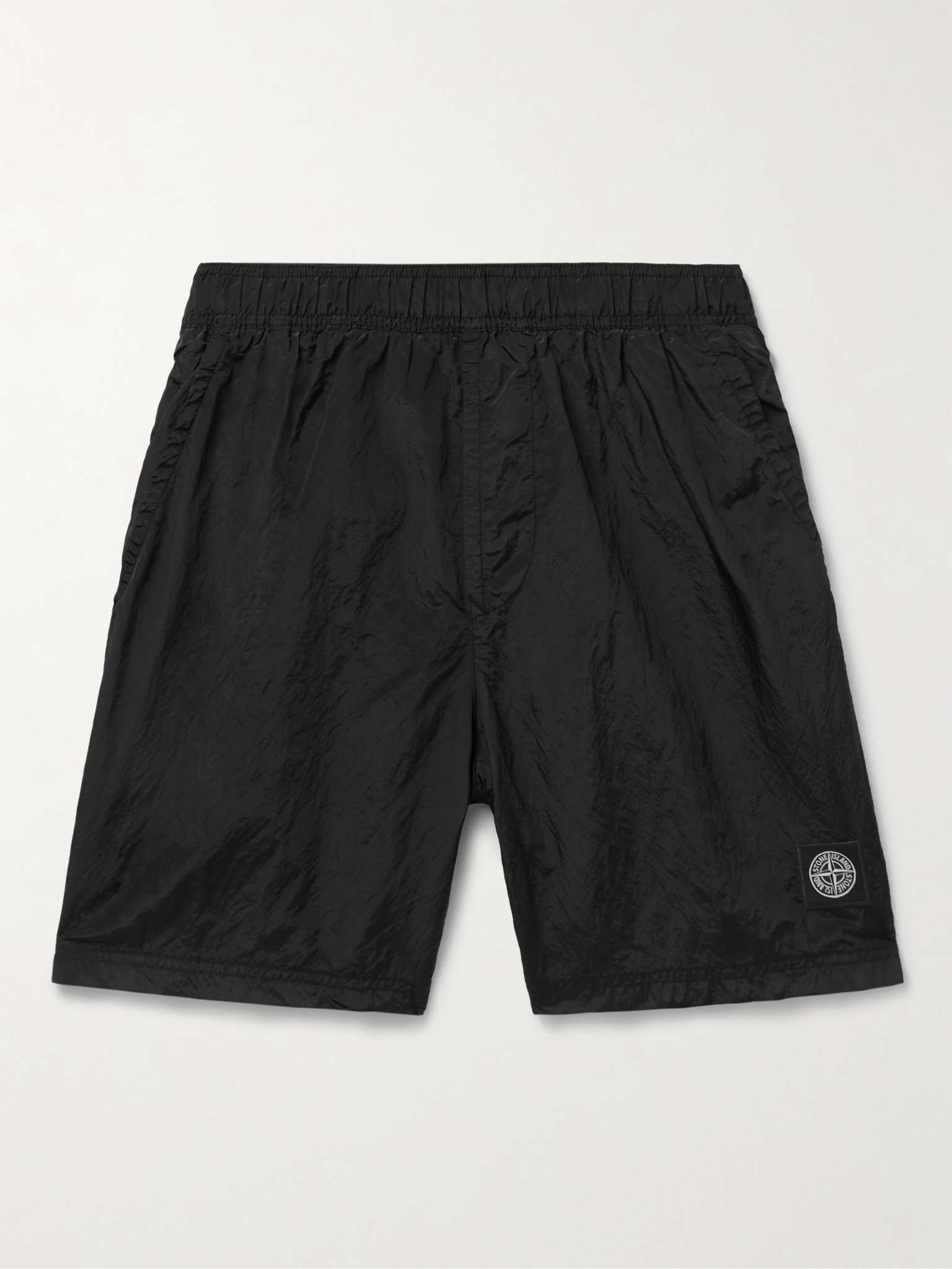 Mid-Length Logo-Appliquéd Swim Shorts - 1