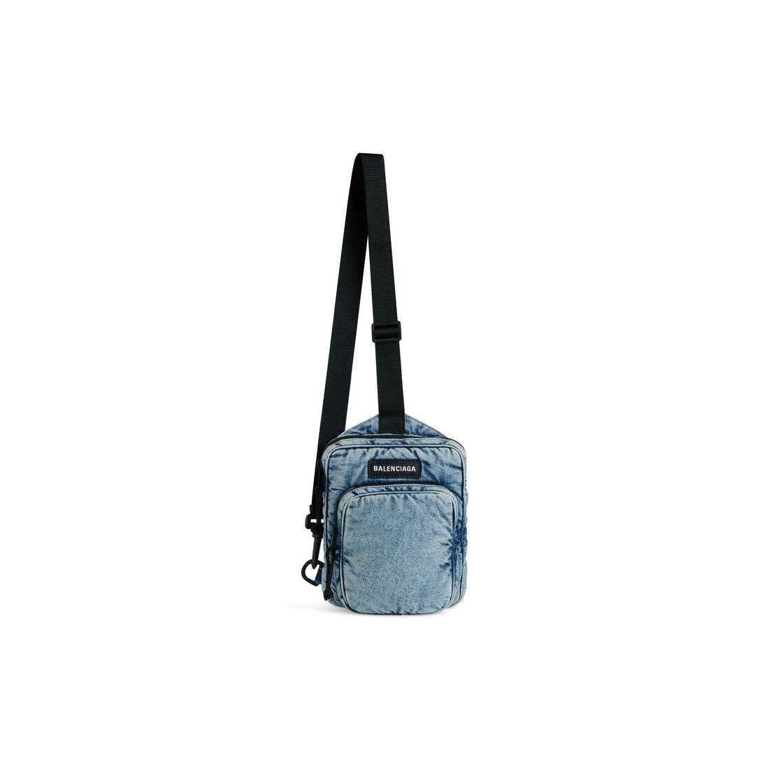 Men's Explorer Crossbody Messenger Bag Denim in Faded Blue - 4