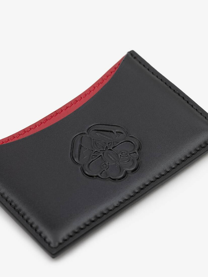 Alexander McQueen Curve Card Holder in Black/red outlook