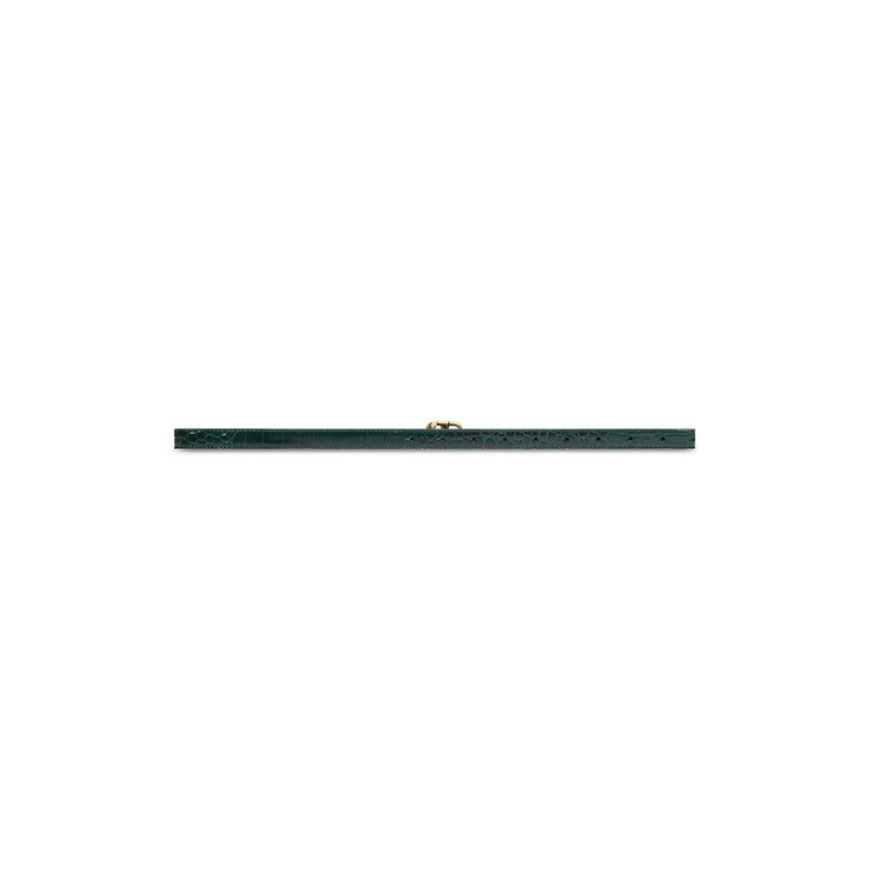 BALENCIAGA Women's Bb Super Thin Belt in Green outlook