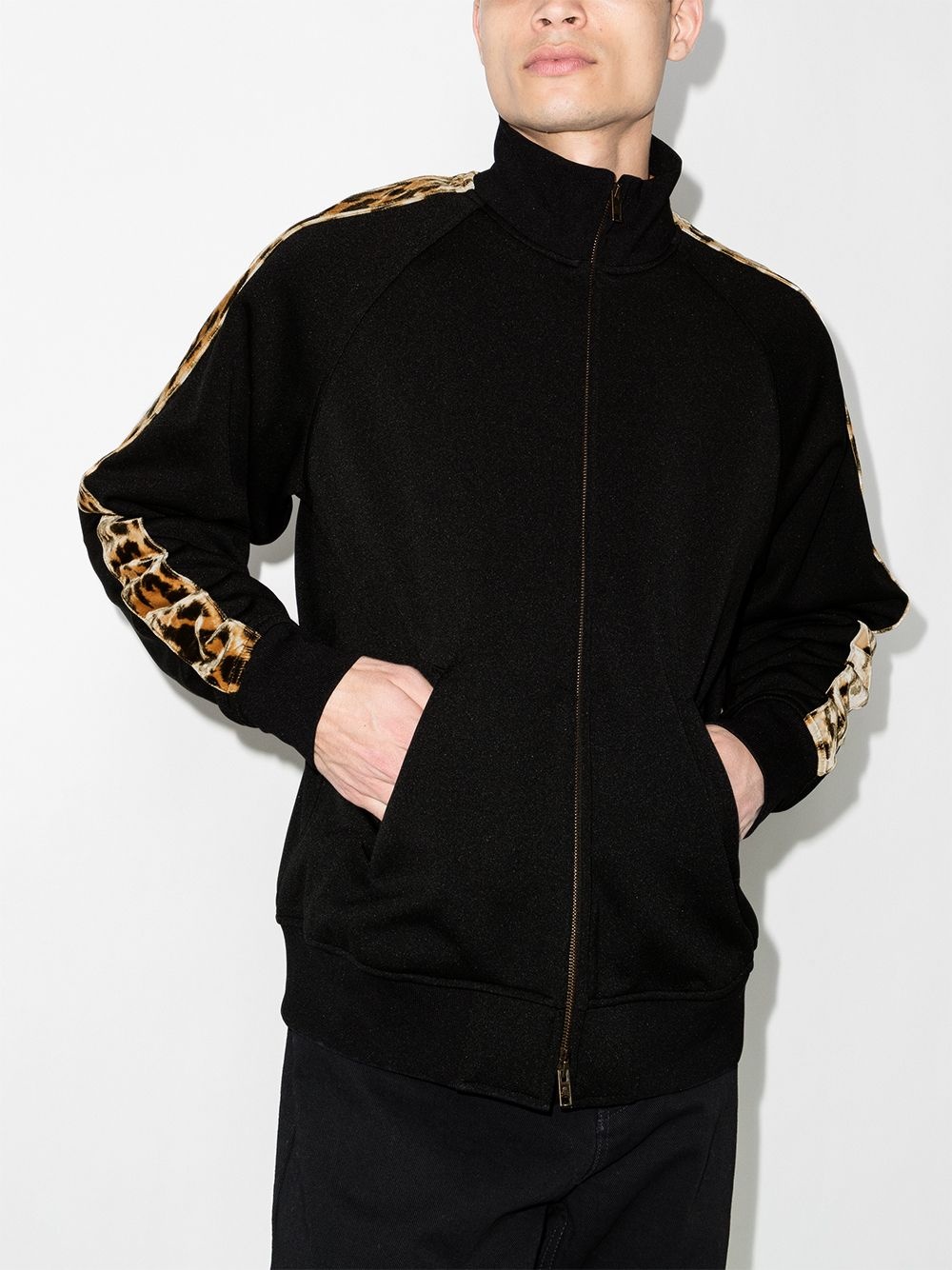 leopard band zipped jacket - 2