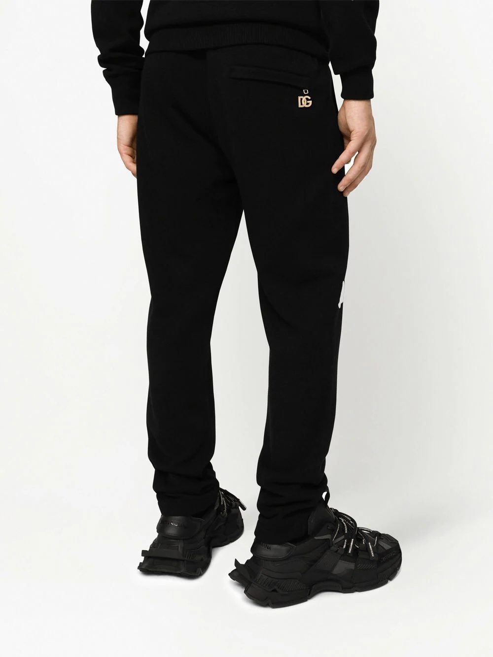 DG logo cashmere-blend track pants - 5